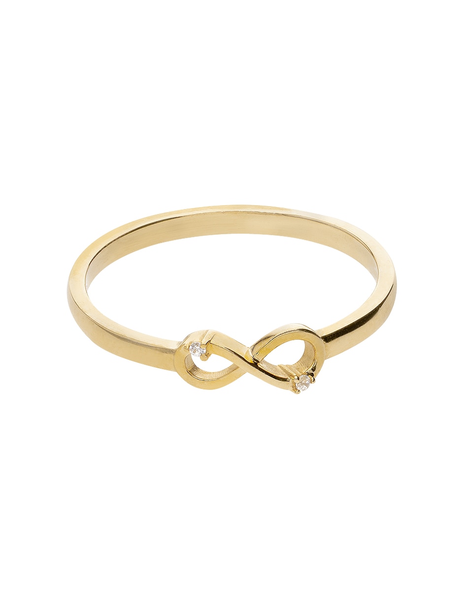 Anillo de compromiso de oro 10 K Fonelli Promesa zirconia