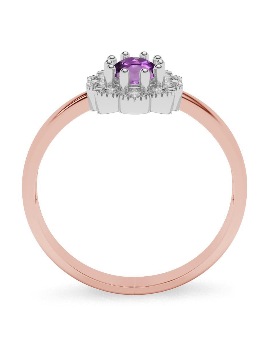 Anillo de compromiso 14 k amatista 3
