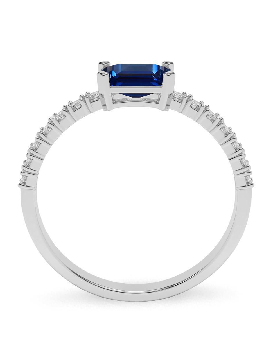 Anillo de compromiso 14 k zafiro 3