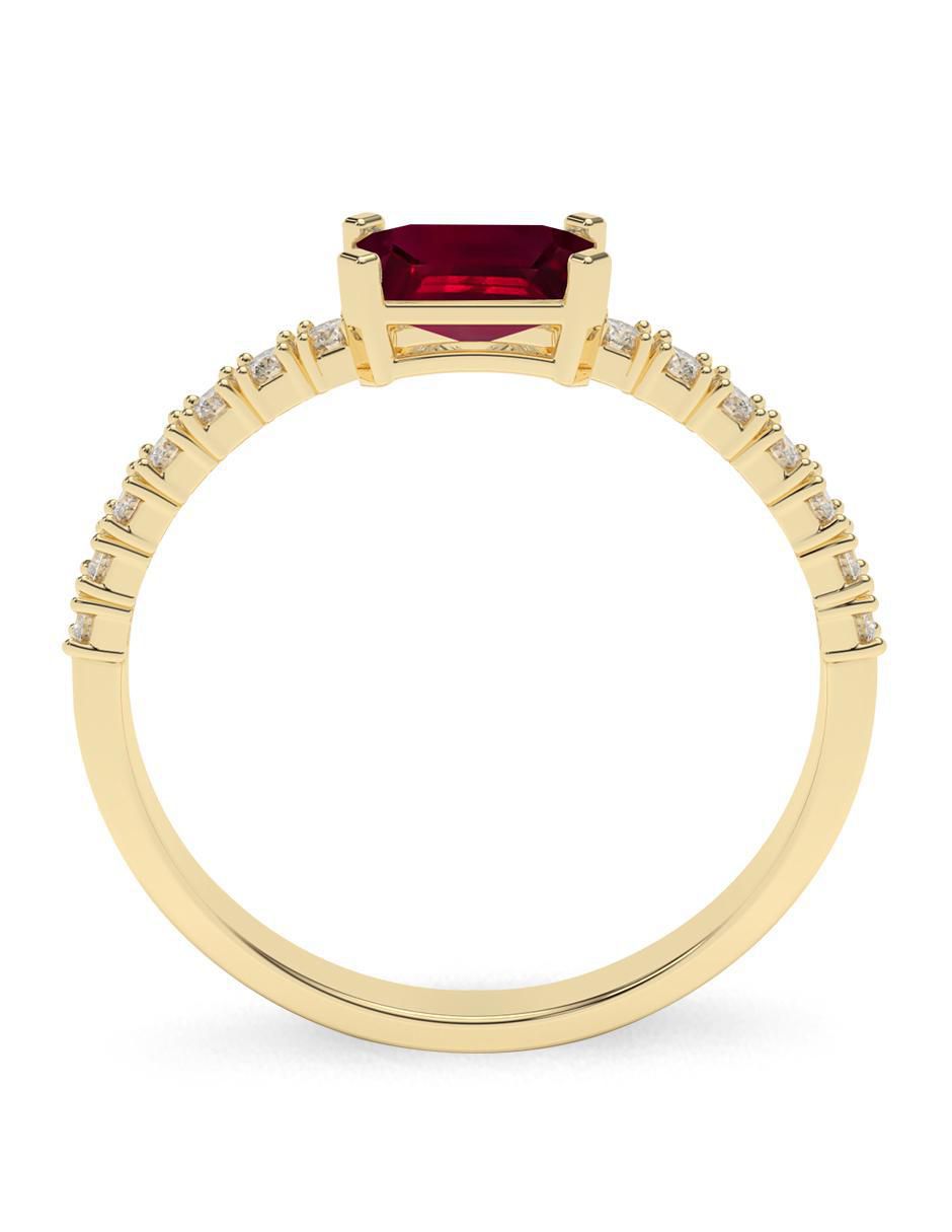 Anillo de compromiso 14 k rubí 3