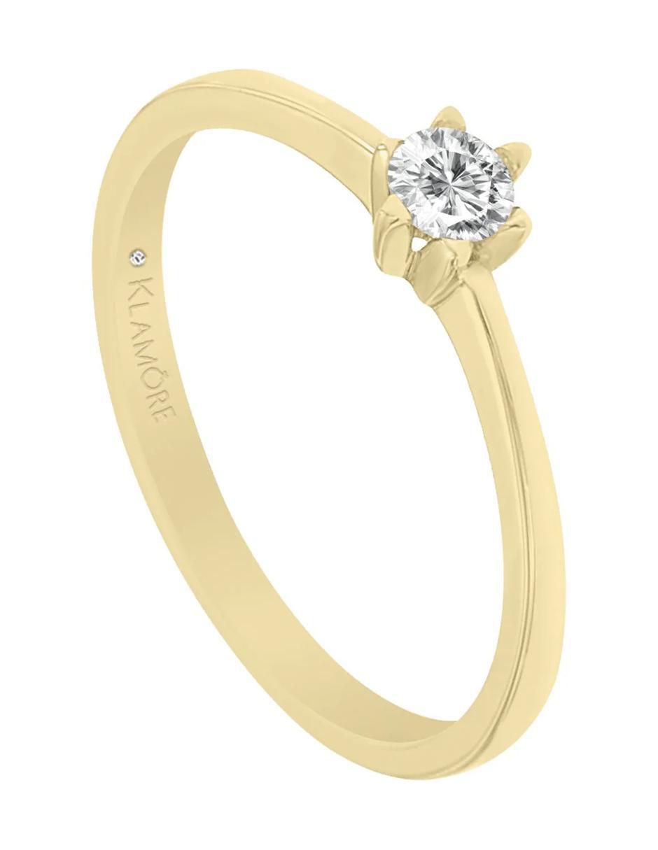 Solitario 14 k Eli diamante 3