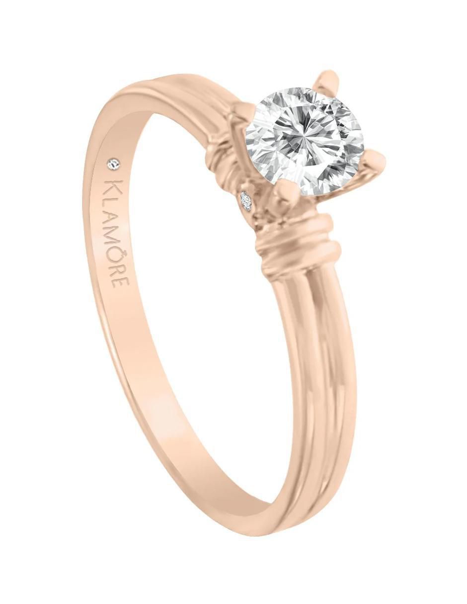 Anillo de compromiso 14 k Jacoba diamante 3