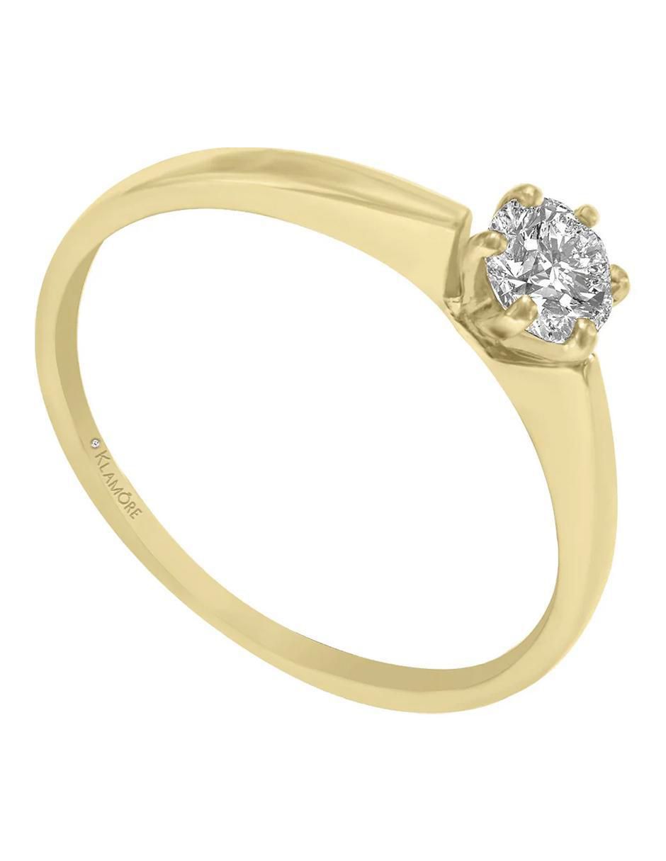 Anillo de compromiso 14 k Elsi diamante 3