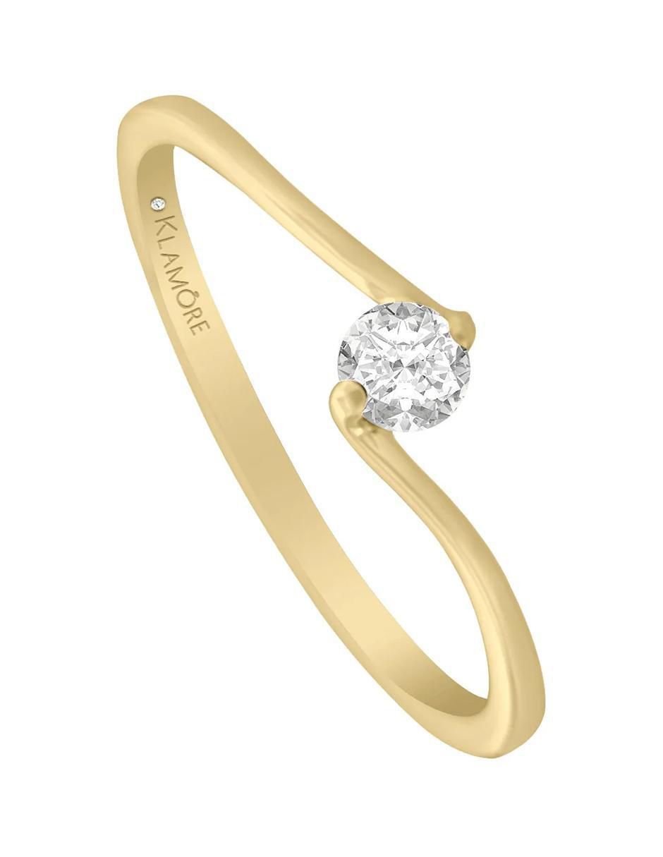 Anillo de compromiso 14 k Elyssa diamante 4