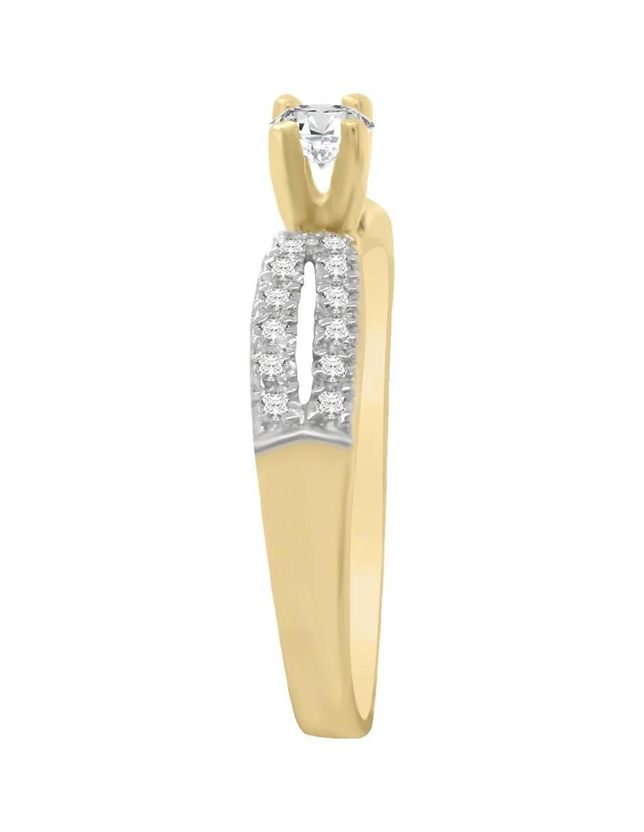 Anillo de compromiso 14 k Belén diamante 2