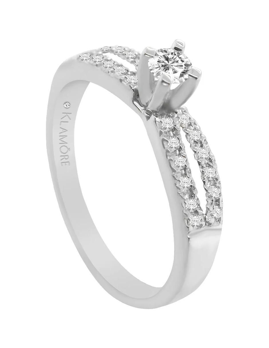 Anillo de compromiso 14 k Belén diamante 4