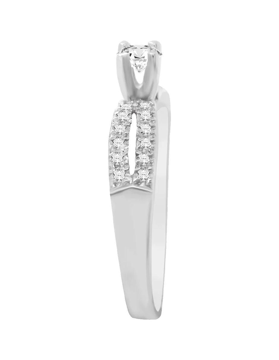 Anillo de compromiso 14 k Belén diamante 2