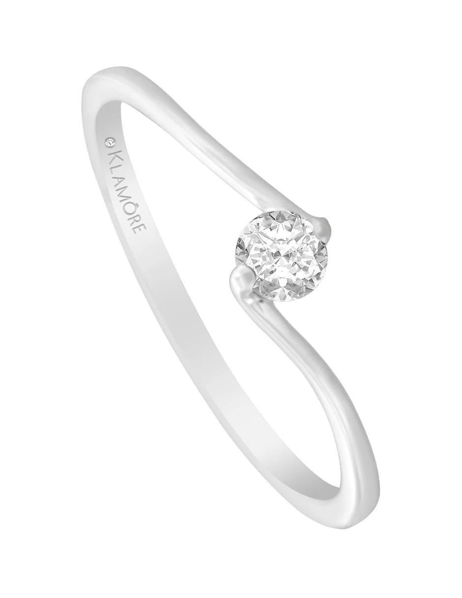Anillo de compromiso 14 k Elyssa diamante 3