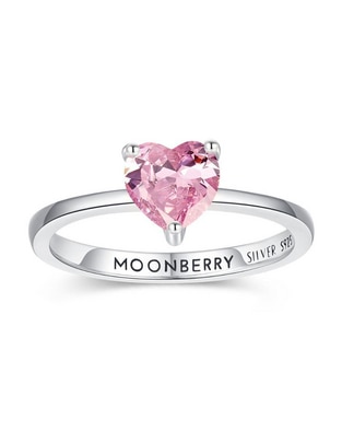 Anillo de corazón P 925 de plata zirconia cúbica brillante Anillo de corazón P 925 de plata zirconia cúbica brillante