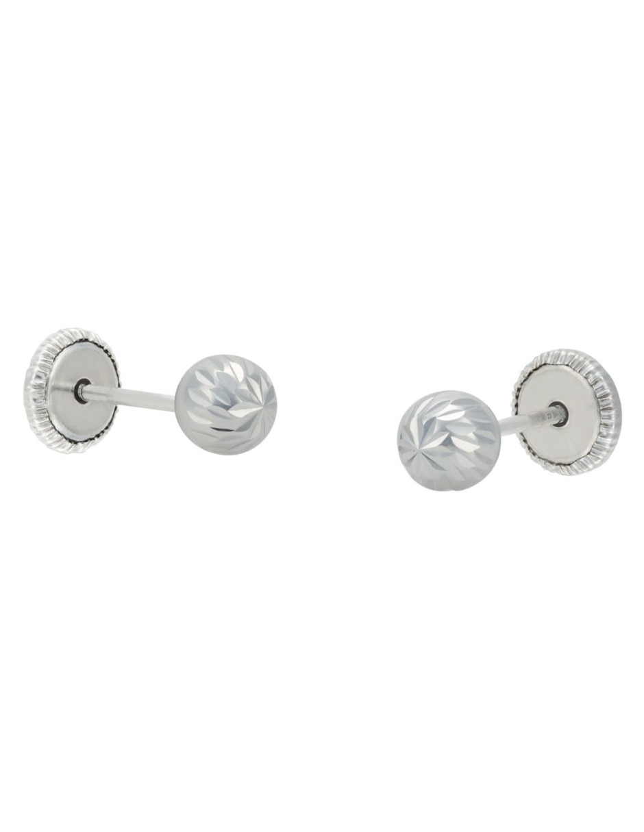 Broqueles redondos de oro 14 K