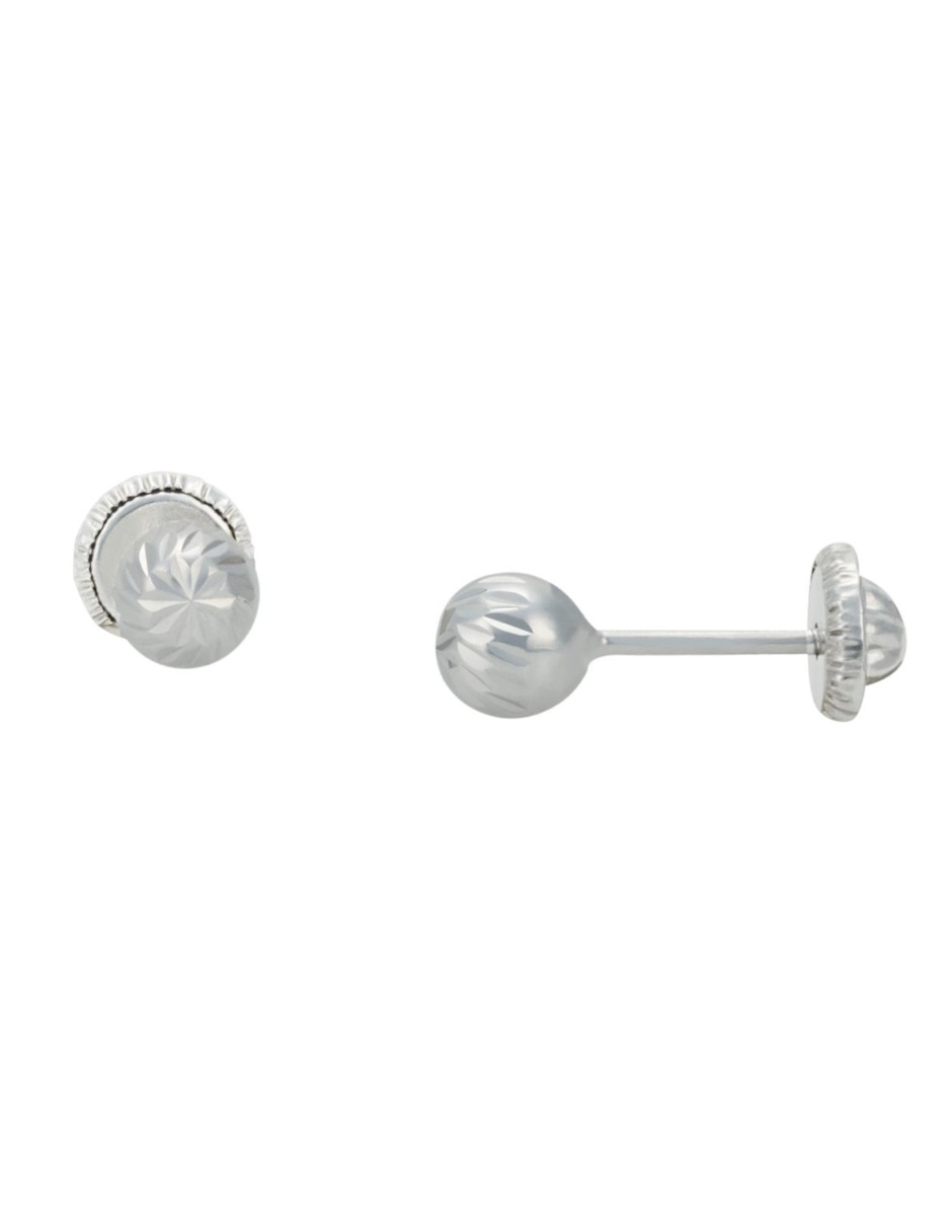 Broqueles redondos de oro 14 K 2