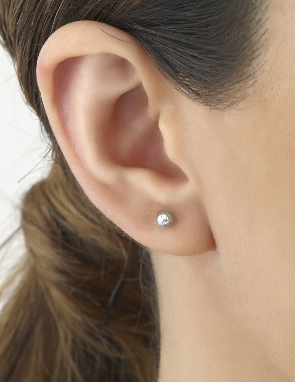 Broqueles redondos de oro 14 K 3