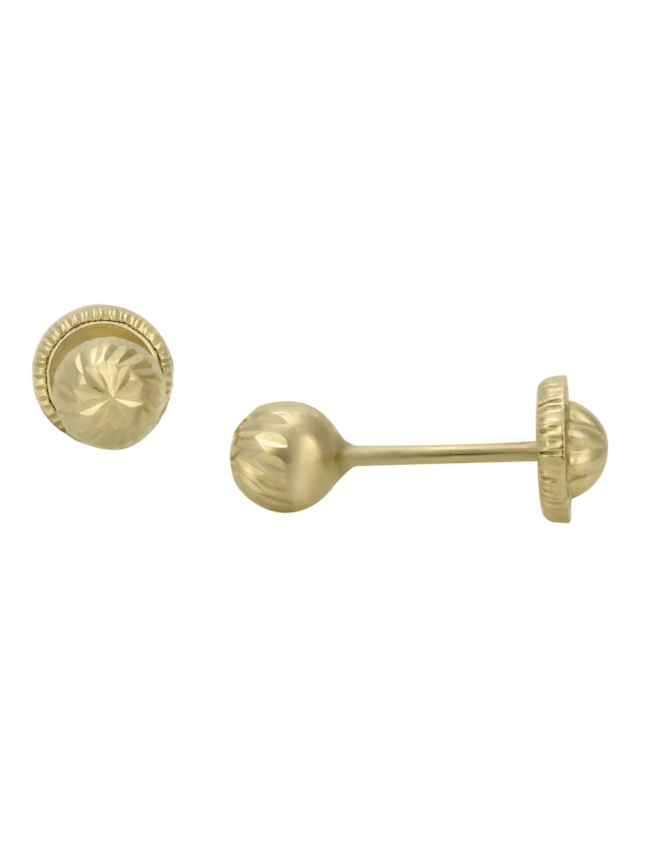 Broqueles de bola de oro 14 K 3