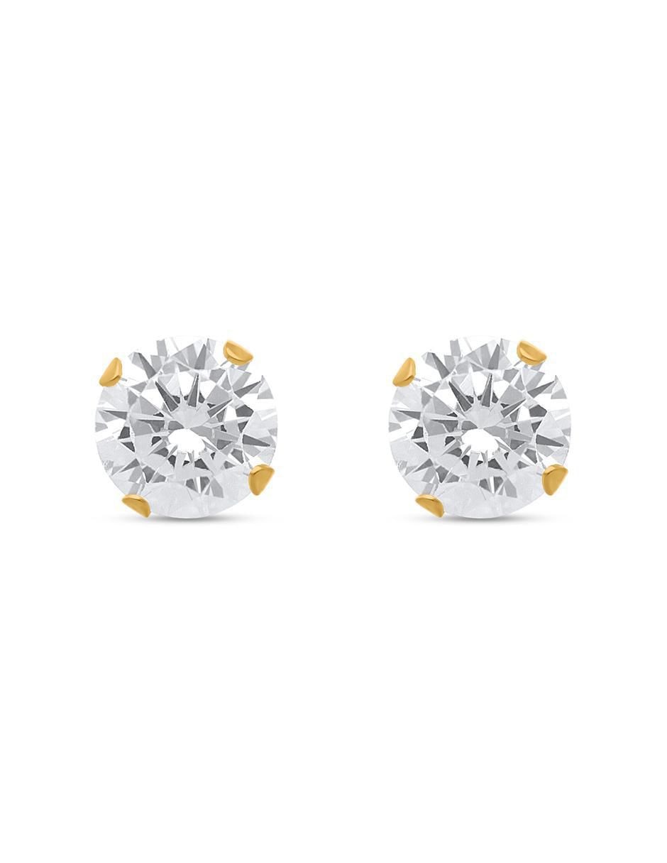 Broqueles circulares de oro amarillo 14 K Broqueles circulares de oro amarillo 14 K
