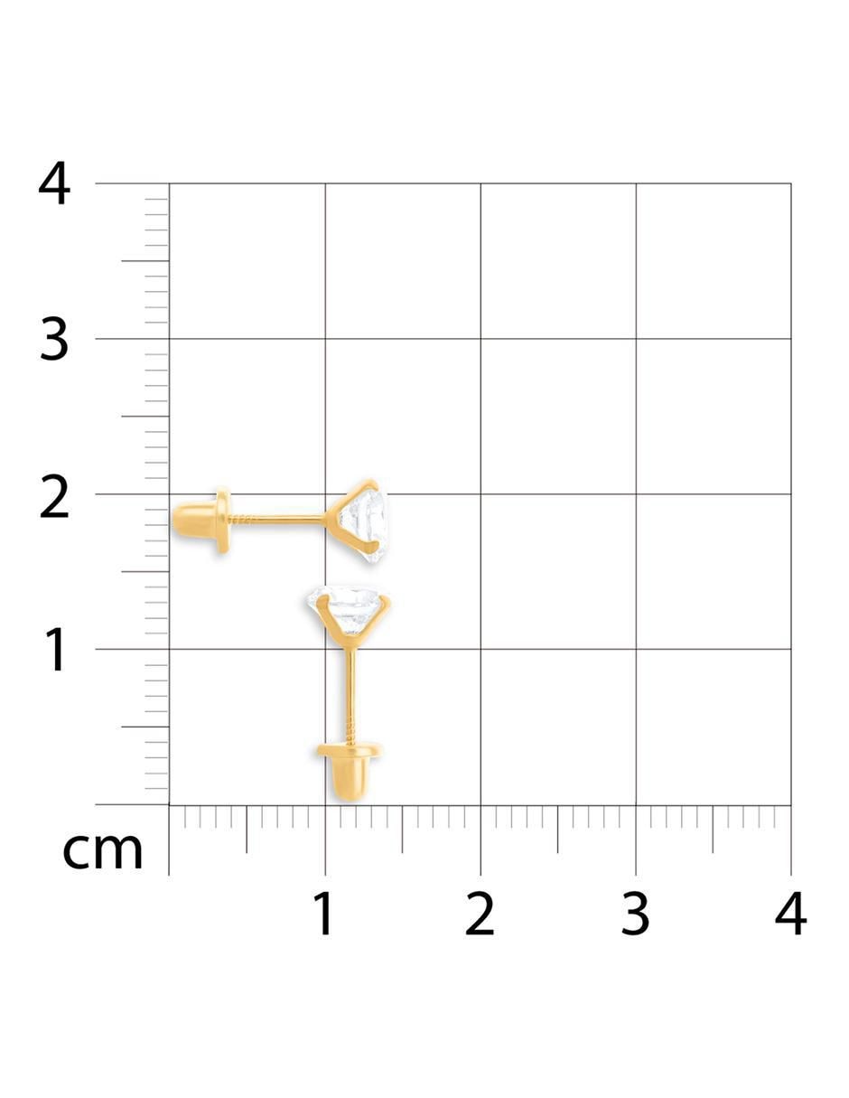 Broqueles circulares de oro amarillo 14 K 4