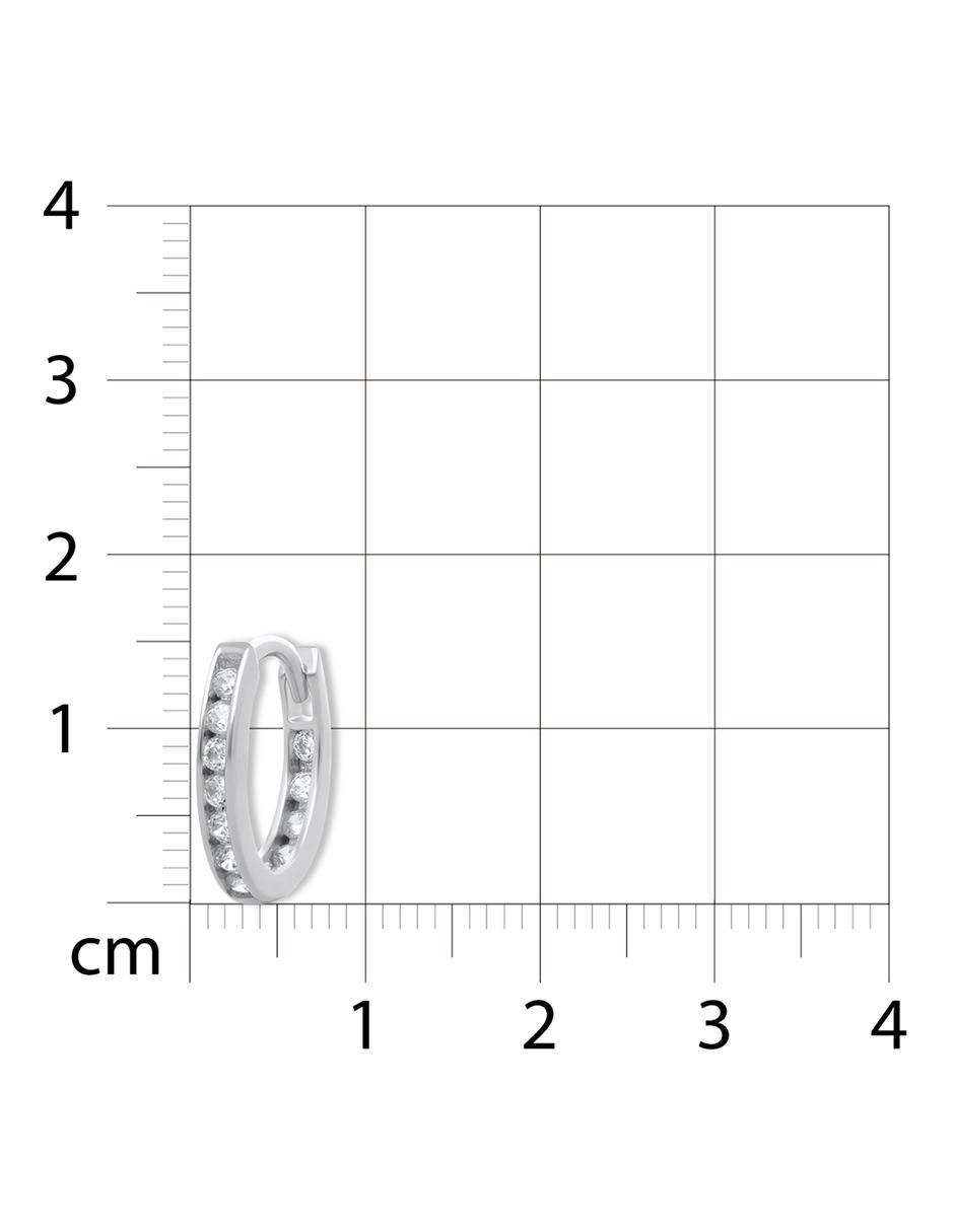 Arracadas de oro blanco 14 K 4