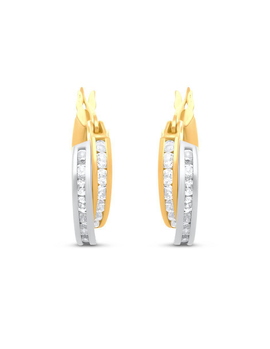 Arracadas de oro 14 K con acabado brillante Arracadas de oro 14 K con acabado brillante