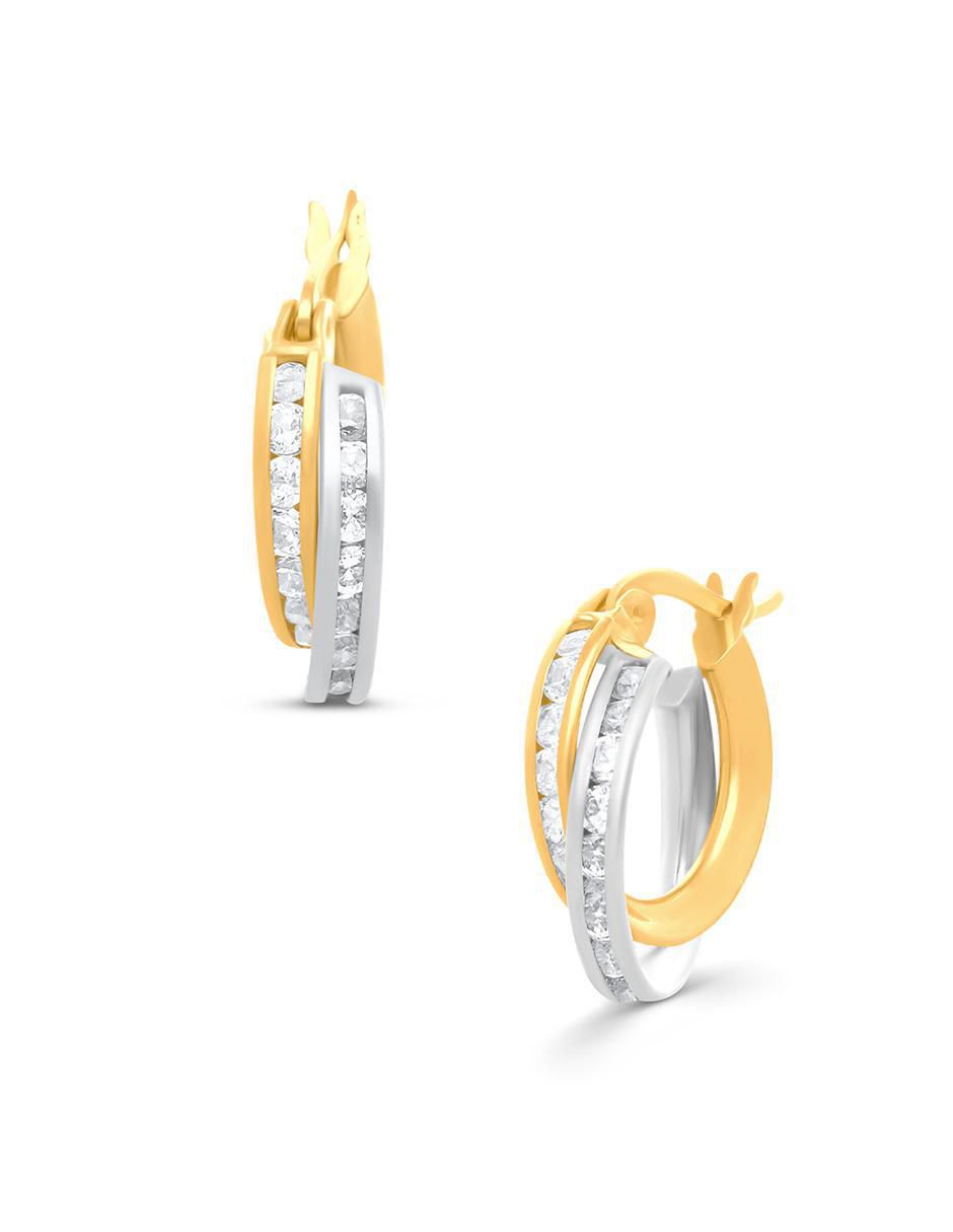 Arracadas de oro 14 K con acabado brillante 2