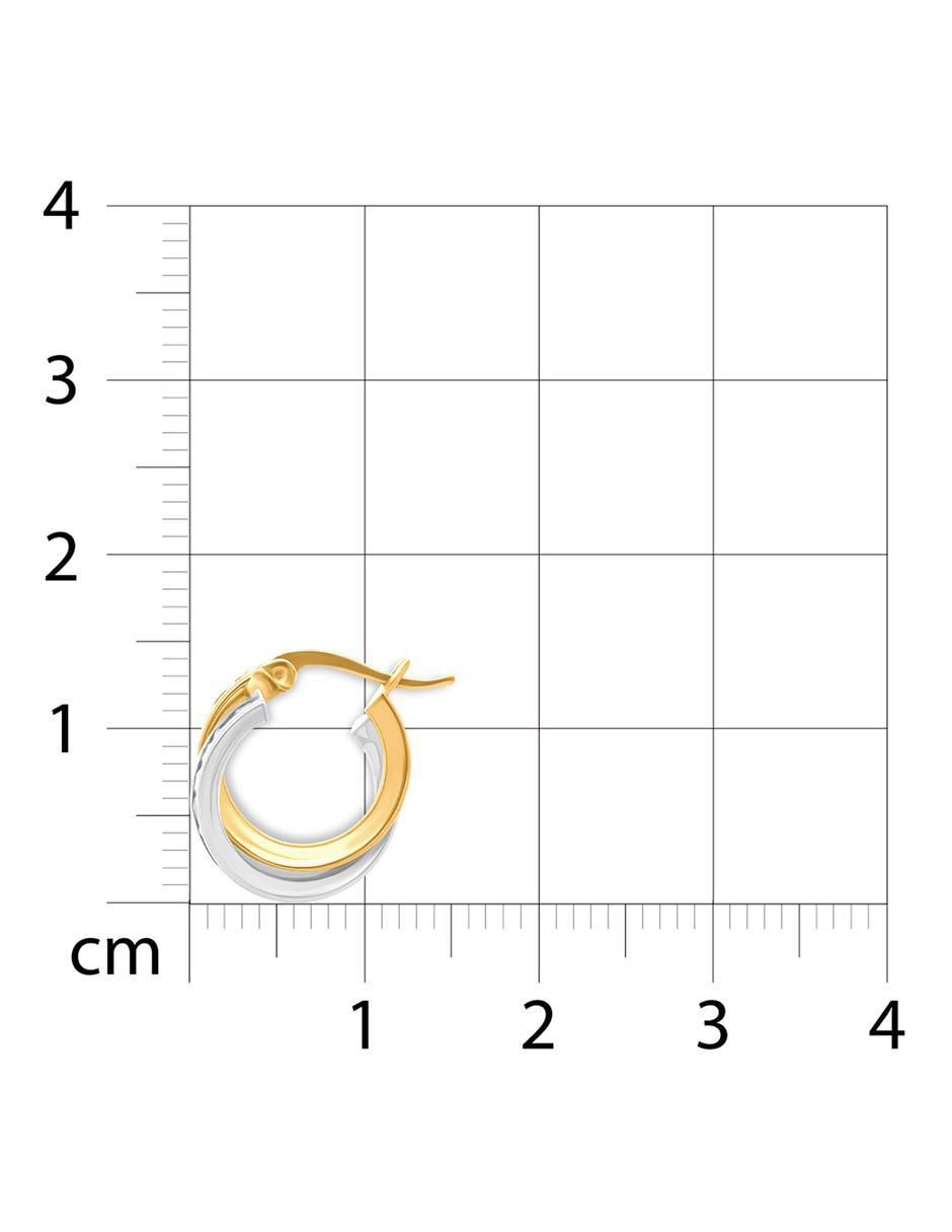 Arracadas de oro 14 K con acabado brillante 4