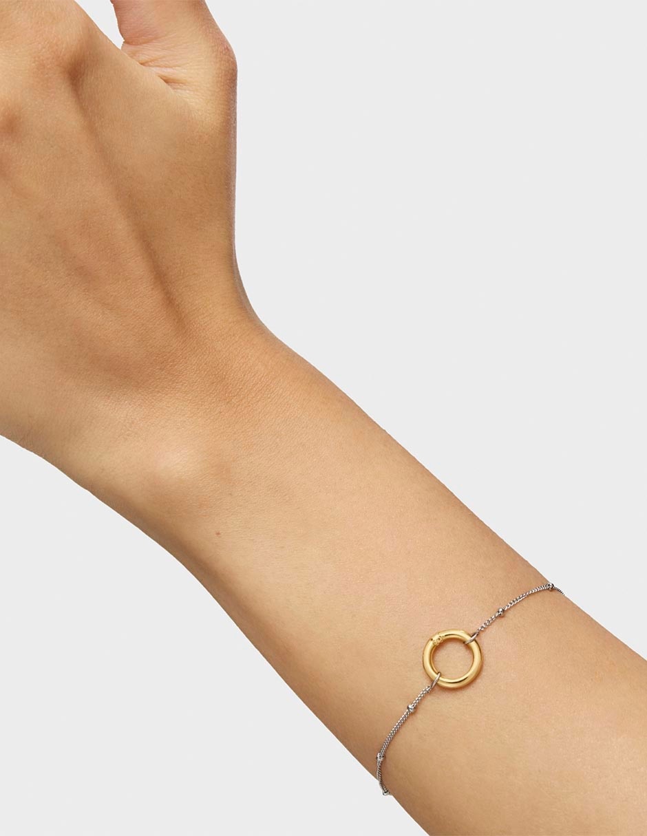 Pulsera de oro amarillo 18 k Hold con acabado brillante 3