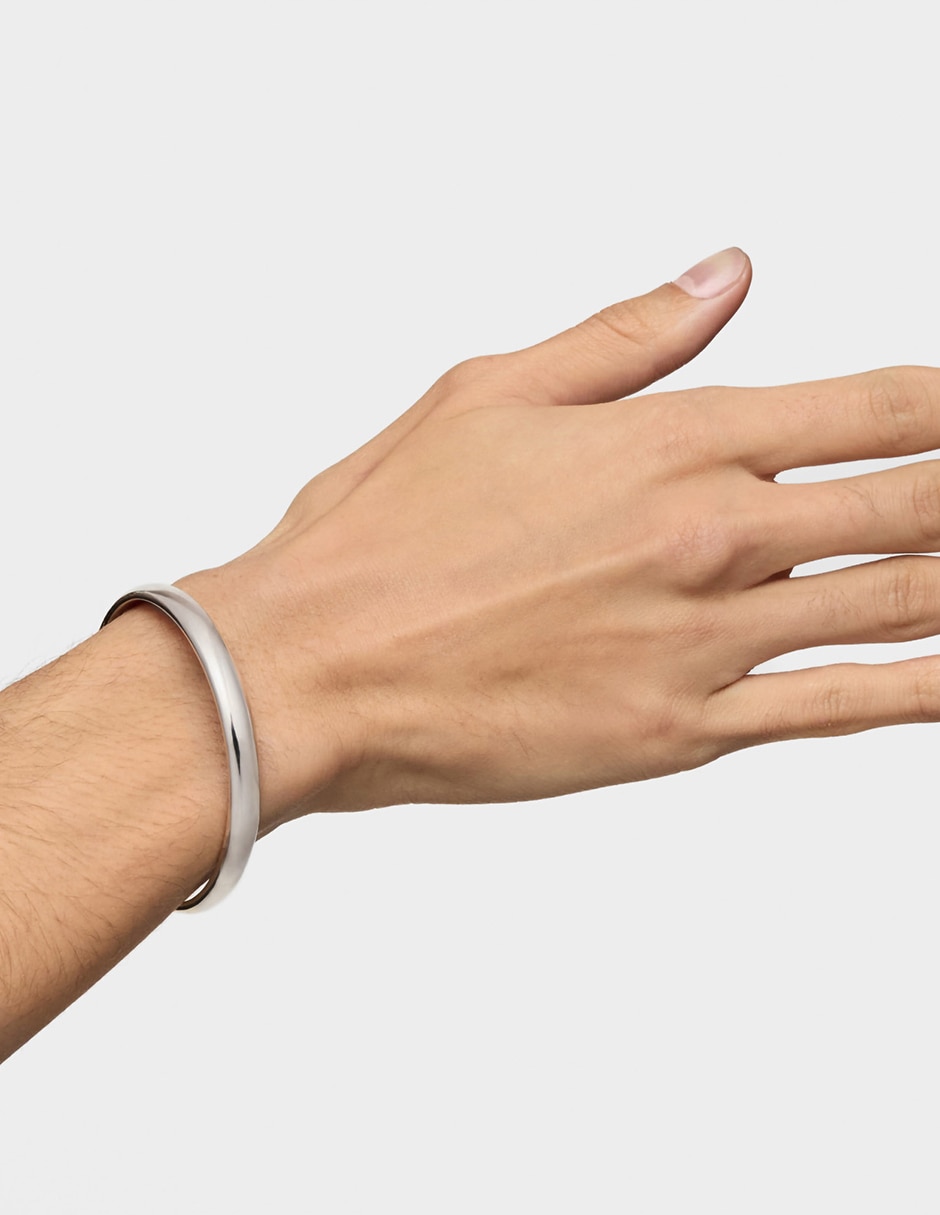 Pulsera de plata p 925 Man con acabado liso 6