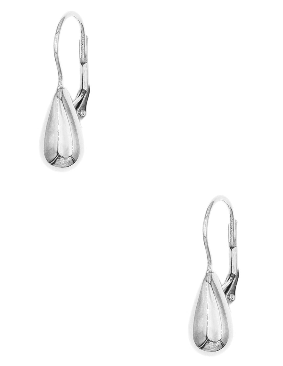 Aretes de gota Silvex Spa de plata P 925 con acabado brillante