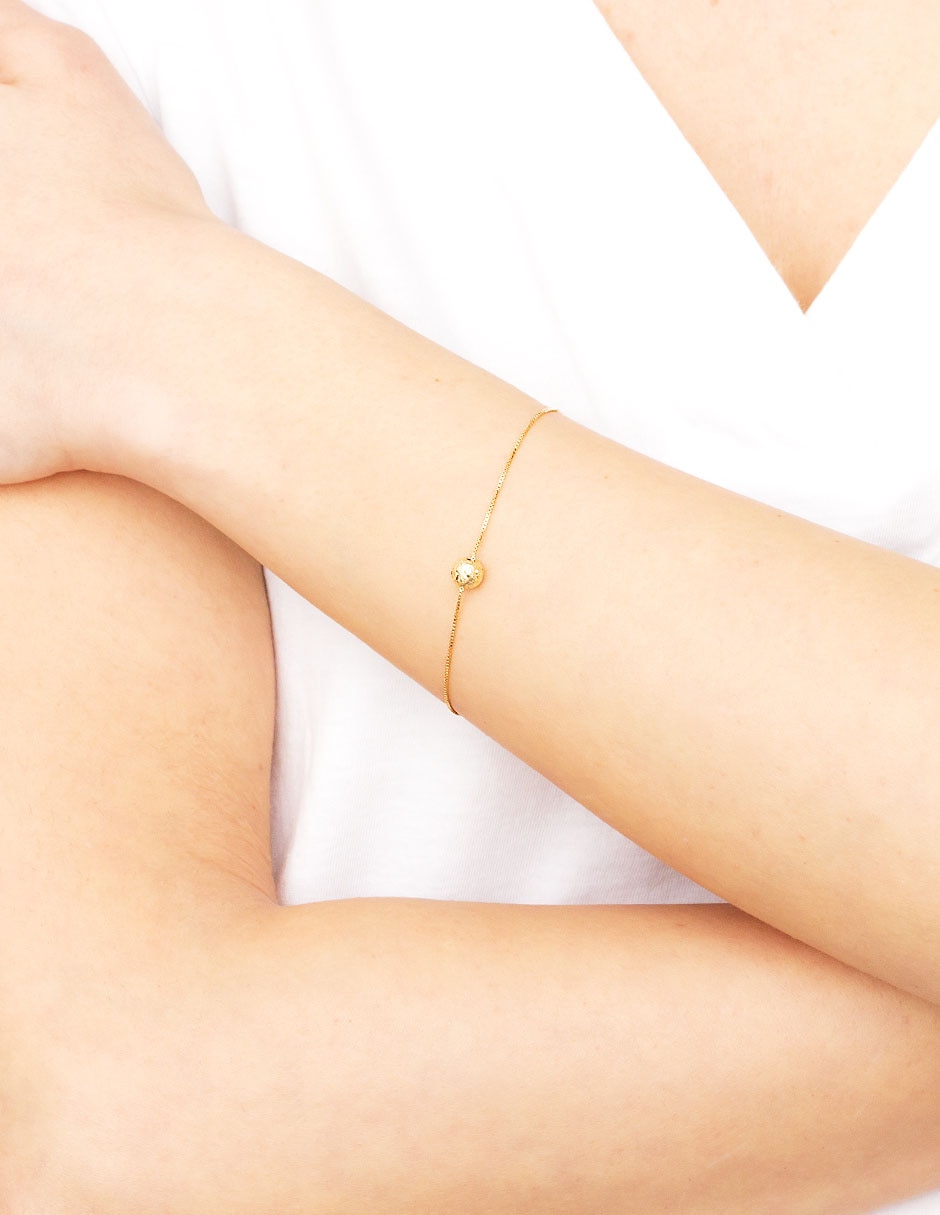 Pulsera de plata p 925 con acabado diamantado