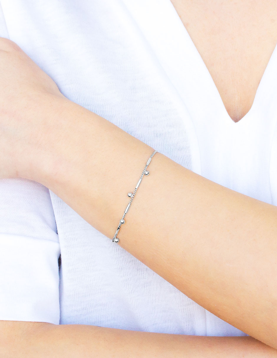 Pulsera de plata p 925 con acabado pulido