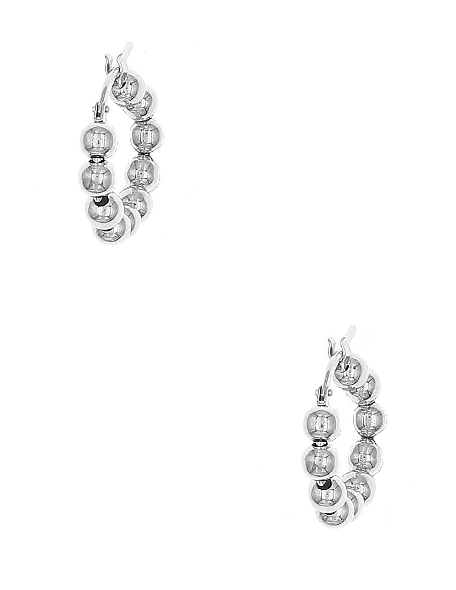 Aretes de aro ciruculares Silvex Spa de plata P 925 con acabado brillante