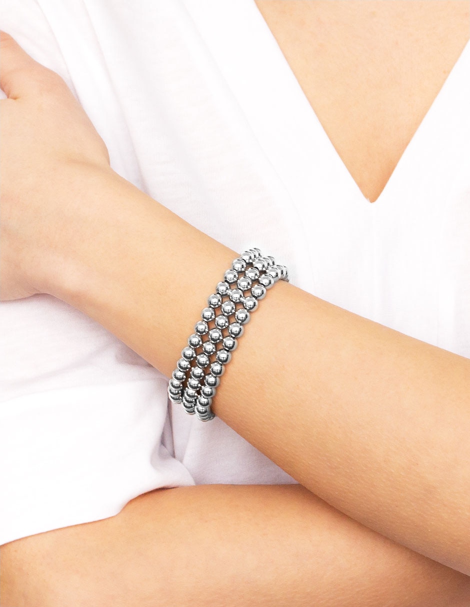 Pulsera de plata p 925 con acabado brillante