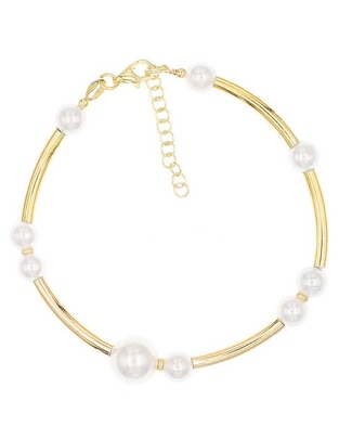 Pulsera de plata con perla p 925 con acabado brillante 1