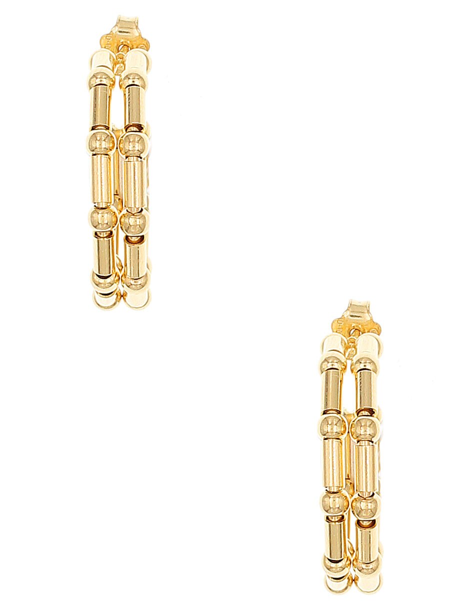 Aretes de aro Silvex Spa de plata P 925 con acabado brillante
