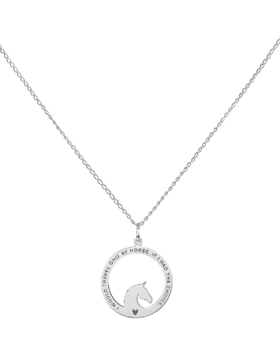 Collar con dije circular de plata P 925 2