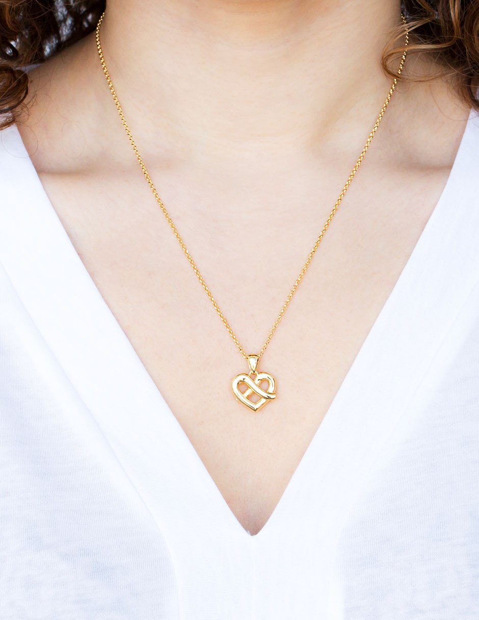 Collar de corazón de plata P 925