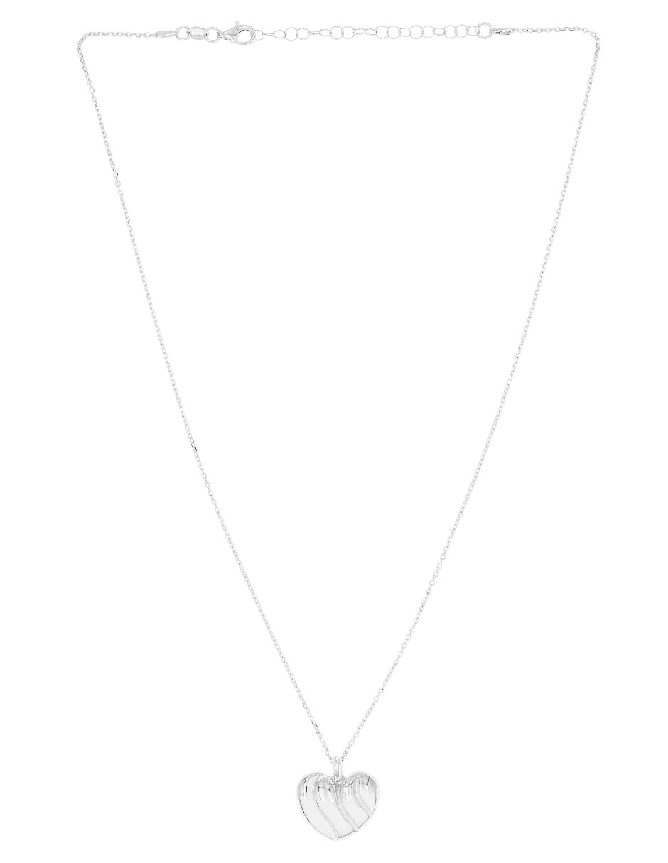 Collar de corazón Silvex Spa de plata P 925