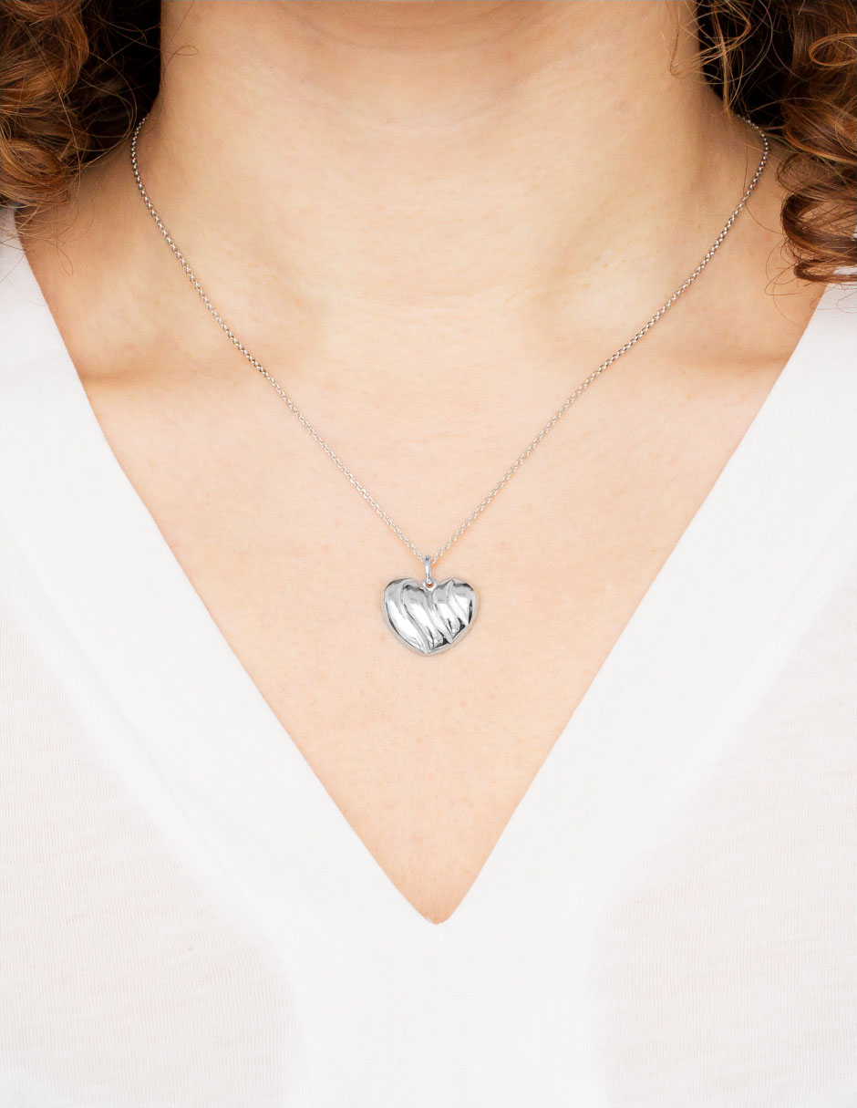 Collar de corazón de plata P 925
