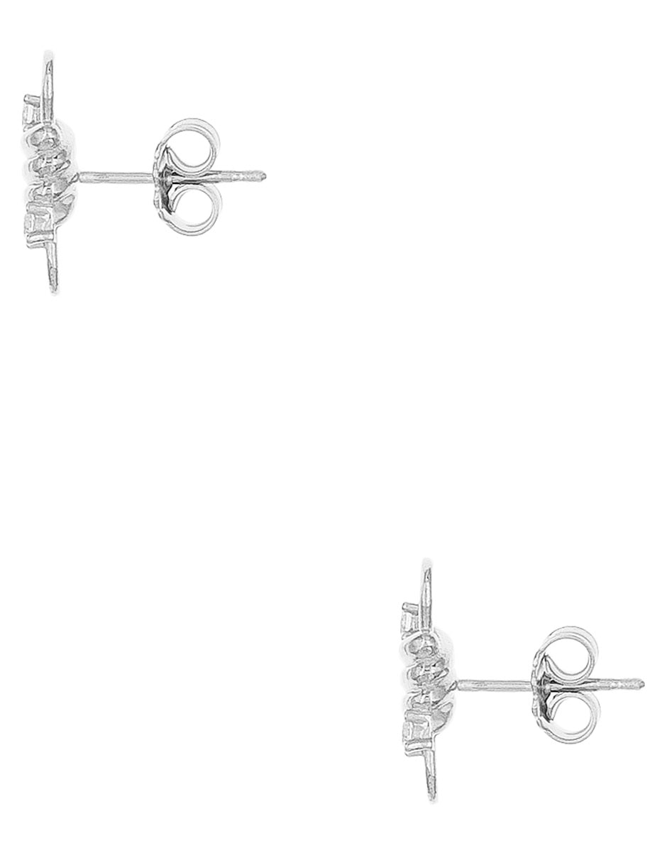 Aretes Silvex Spa de plata P 925 con acabado brillante circonita