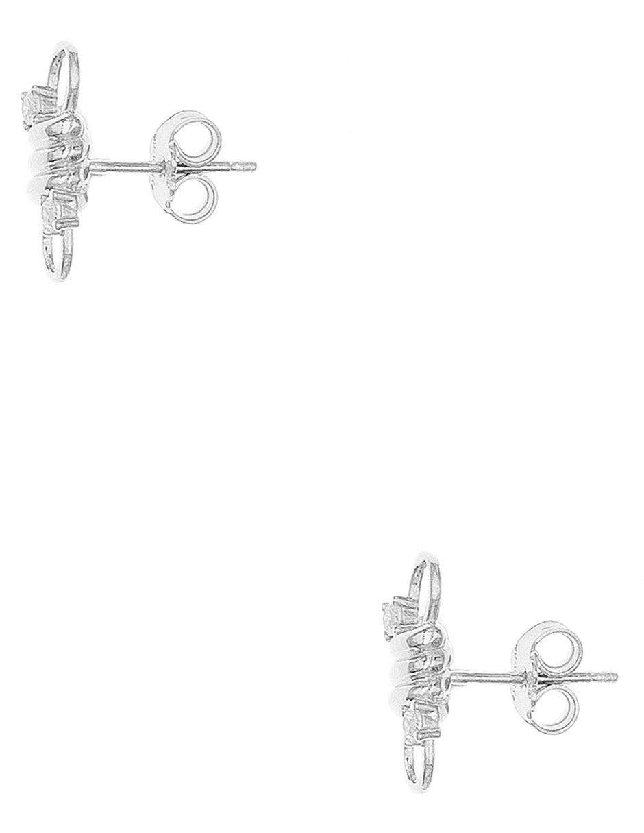 Aretes Silvex Spa de plata P 925 con acabado brillante circonita