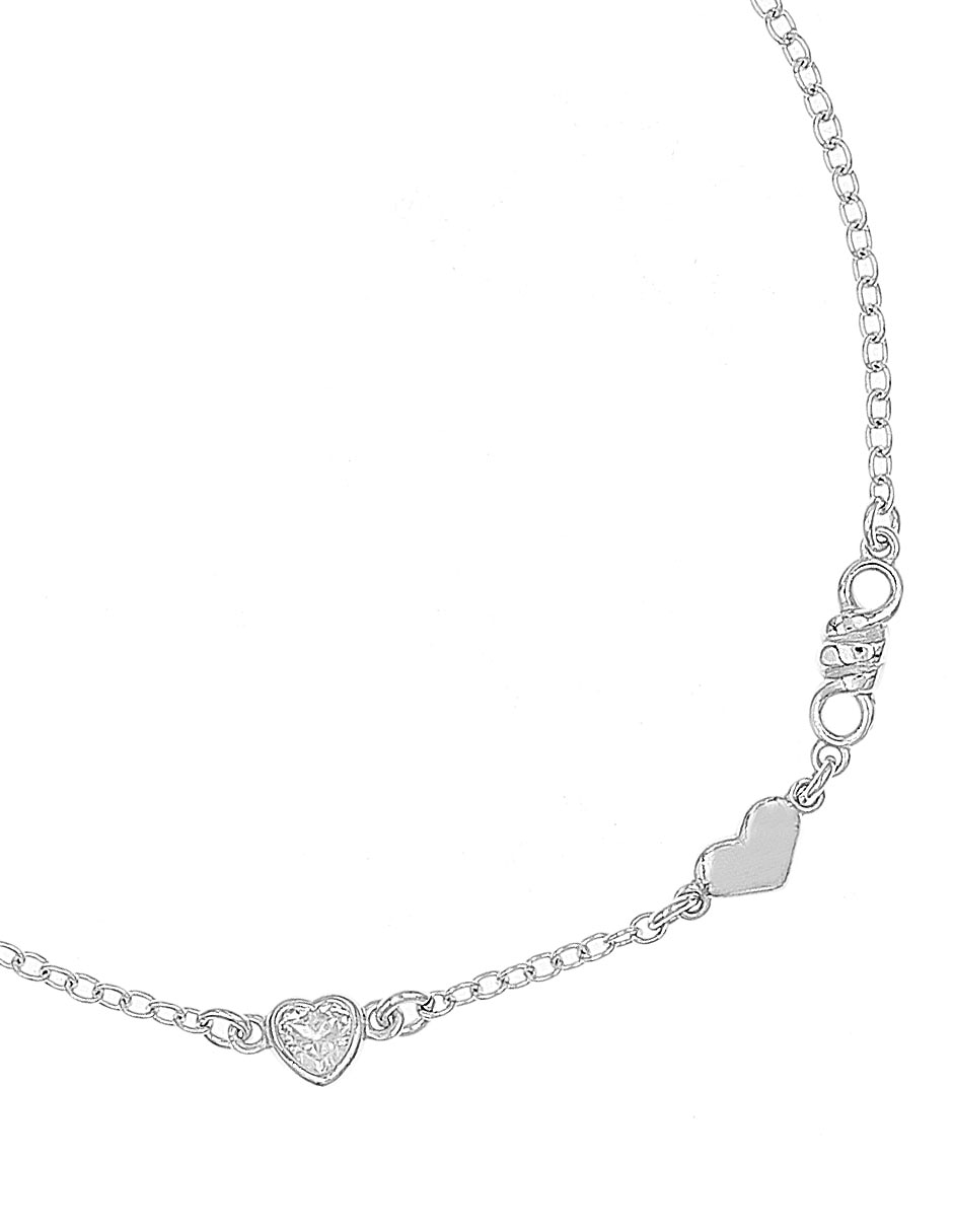 Pulsera de plata con circonita p 925 con acabado pulido 2