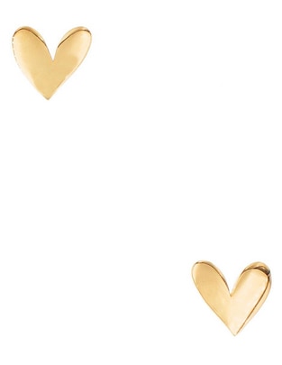 Aretes de corazón Silvex Spa de plata P 925 con acabado brillante