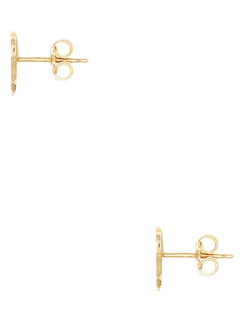 Aretes de corazón Silvex Spa de plata P 925 con acabado brillante