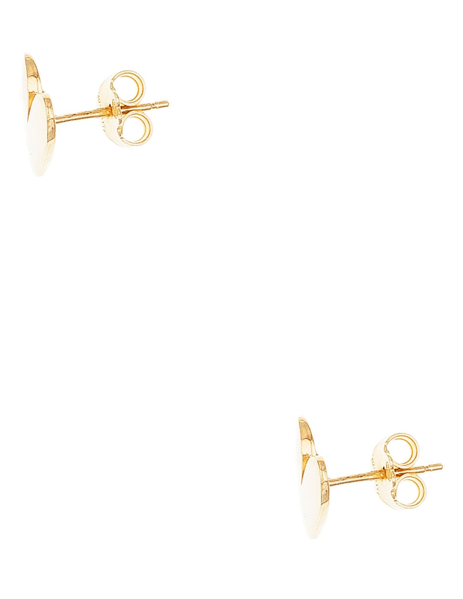 Aretes de corazón Silvex Spa de plata P 925 con acabado brillante