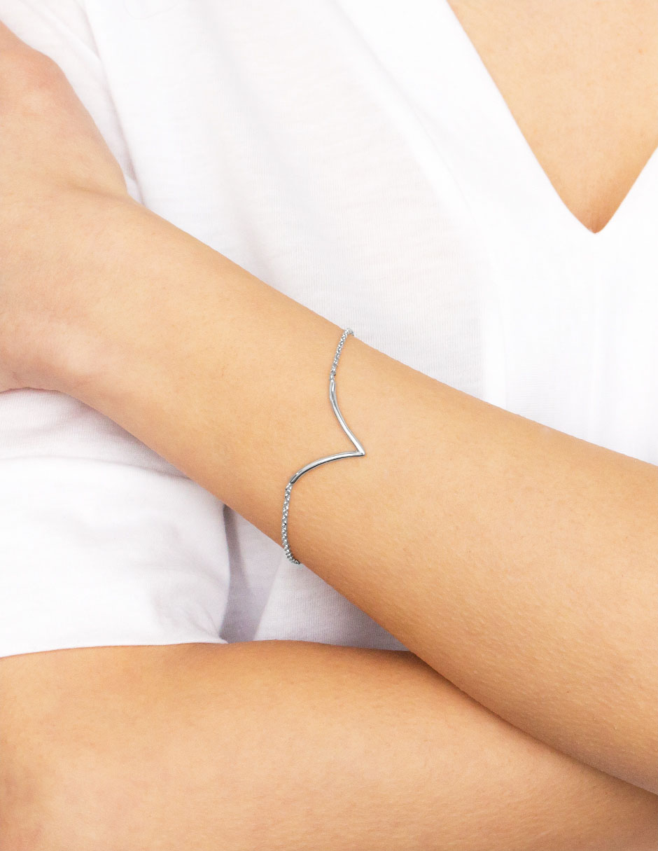Pulsera de plata p 925 con acabado pulido Pulsera de plata p 925 con acabado pulido
