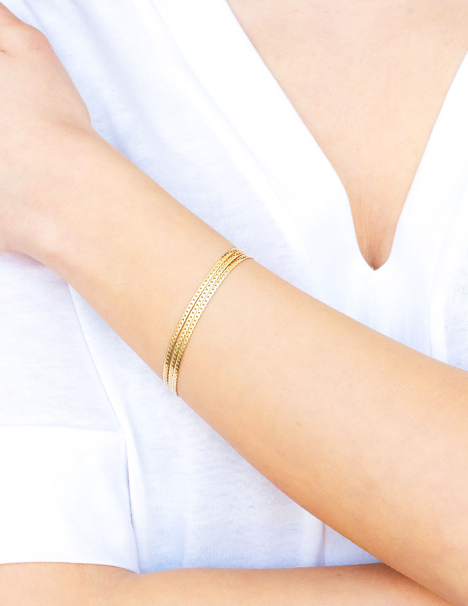 Pulsera de plata p 925 con acabado brillante