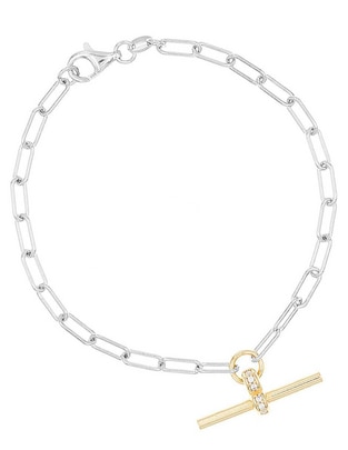 Pulsera de plata con circonita p 925 con acabado brillante 1