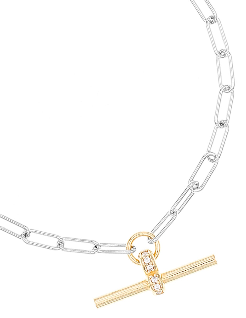 Pulsera de plata con circonita p 925 con acabado brillante 2