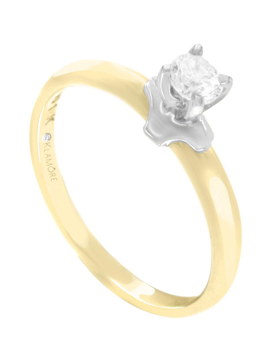Anillo de compromiso 14 k Elisea diamante 4