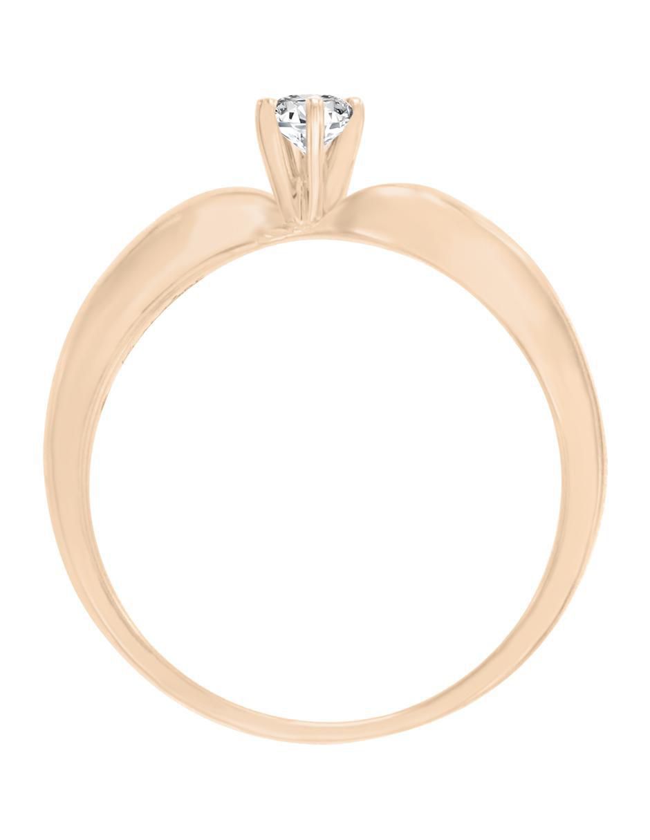 Anillo de compromiso 14 k Calid diamante 2