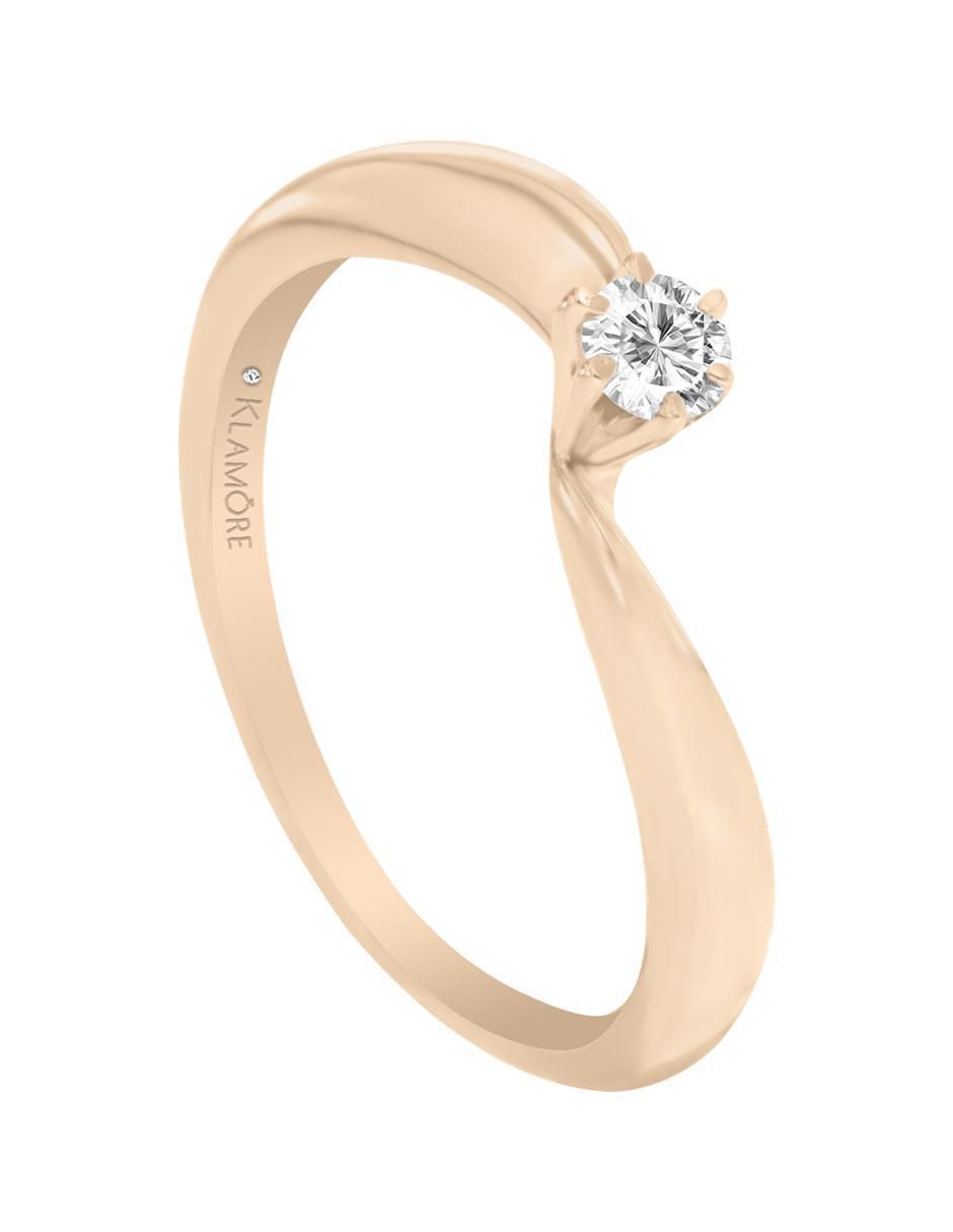 Anillo de compromiso 14 k Calid diamante 3