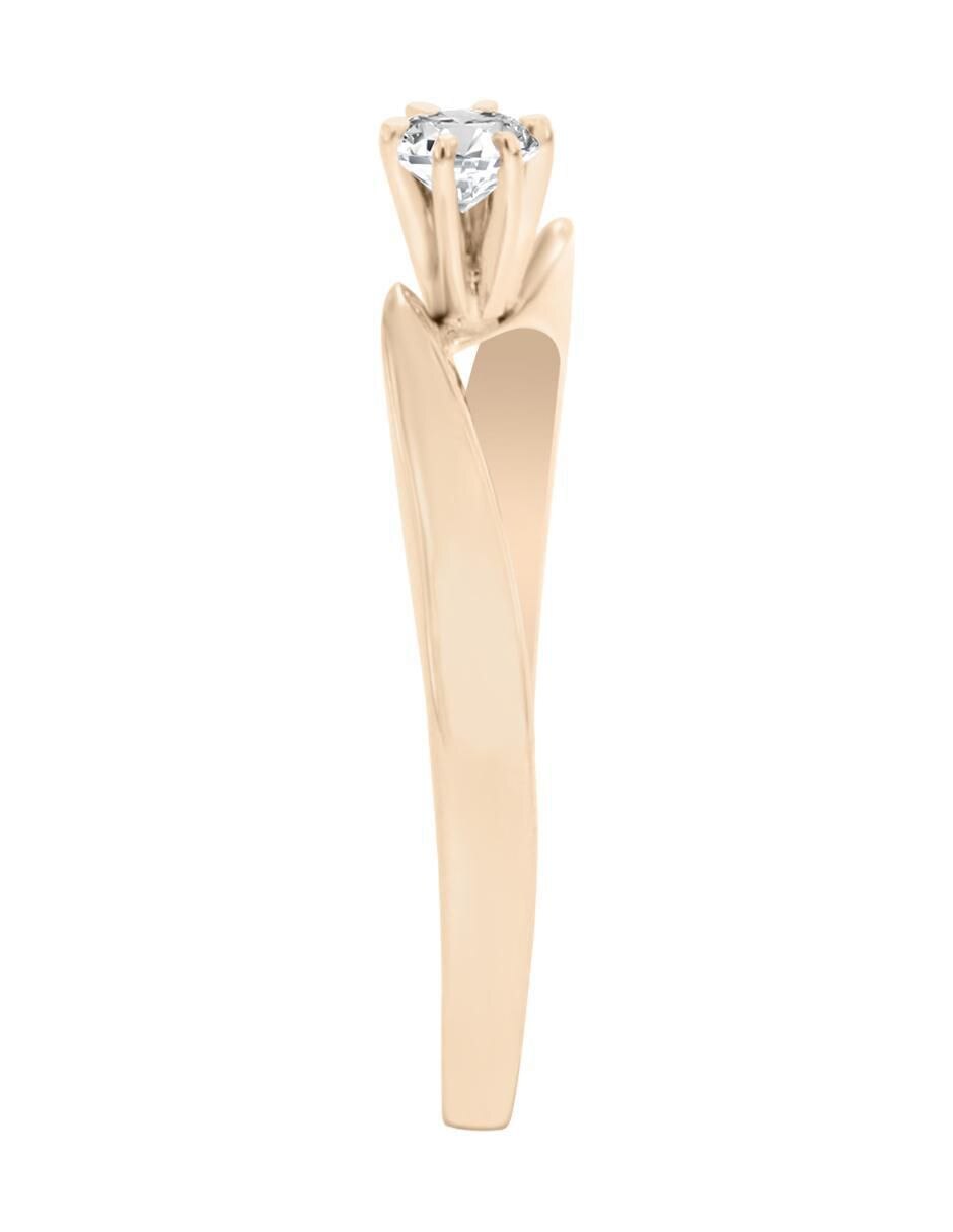 Anillo de compromiso 14 k Calid diamante 4